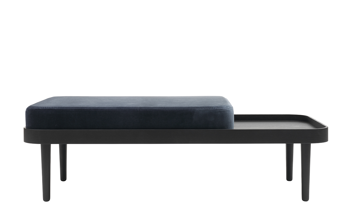 Daybench Seat Cushion Long Velvet Blue Grey Designership